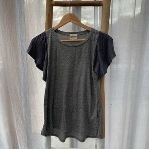 Anthropologie Ruffled Tee